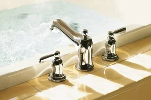 Kohler Bancroft K-T10592-4-CP poliertes Chrom zwei Griff römische Wannenarmatur #2 - Bild 1 von 7