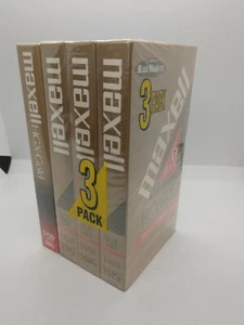 Lot of 4 Maxell T-120 VHS Blank Tapes High Grade 6 Hour HI-FI Sealed New - Picture 1 of 3