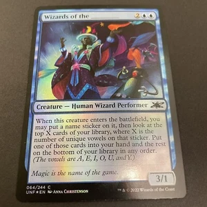 Wizards of the _____ Foil Near Mint 64 Unfinity MTG Creature Human Wizard - Picture 1 of 3