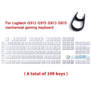 Pełny zestaw 109 białych nakładek na klucze do klawiatury Logitech G813 G913 G815 G915 TKL - Zdjęcie 1 z 6