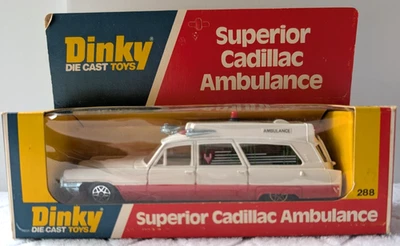 Винтажный Dinky #288 превосходный Cadillac скорой помощи спасатель новый оригинальной упаковки - Изображение 1 из 4