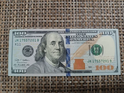 Series 2009 ~ US One Hundred Dollar Bill $100 ~ JK 17557201 B - Image 1 of 2