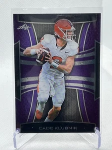 2025 Leaf Metal Football Cade Klubnik Purple Foil RC Clemson Tigers - Picture 1 of 2