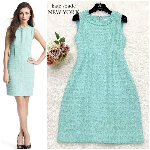 Abito Kate Spade in tweed verde come nuovo