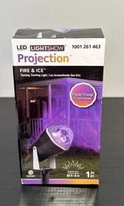 Gemmy LED Halloween Lightshow Projection Fire and Ice Purple and Orange NOS - Picture 1 of 5