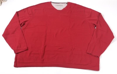 Suéter Tommy Bahama Rojo V-Nexk Mezcla Algodón Cachemira Para Hombres Talla 2XL Agujero Pequeño Foto 1 de 4