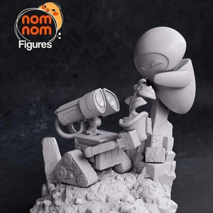 Wall-E and EVE Diorama | 3.5-Inch  Resin Model Kit | DIY Plant Scene Tribute - Picture 1 of 7