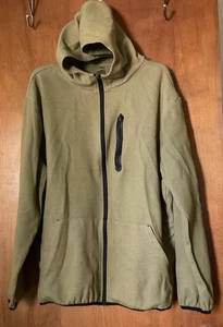 Felpa uomo dip full zip con cappuccio e tasche taglia XL verde oliva - Foto 1 di 4