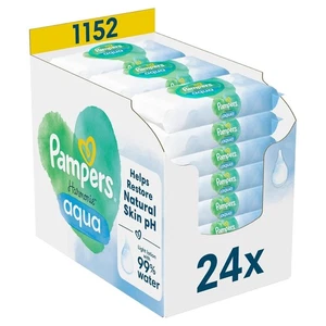 Pampers Harmonie Aqua Wet Wipes 24 Packs of 48 Wet Wipes, 1152 Wet Wipes - Bild 1 von 6
