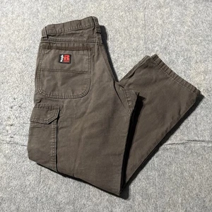 Wrangler Riggs Workwear Cargo Pants Mens 30x29 Canvas Carpenter Ripstop Pockets - Picture 1 of 9