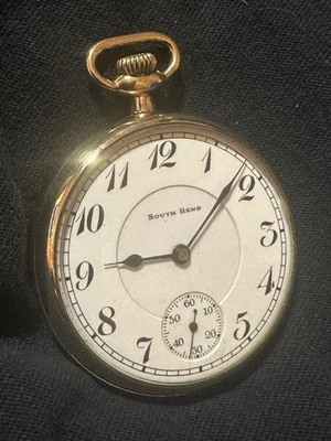 SOUTHBEND 211 16s 17j POCKET WATCH! STUNNING AMAZING GOLD FILLED CASE! A+++ - Image 1 of 4