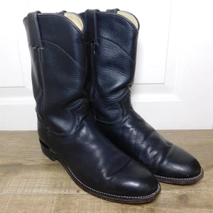Botas de Vaquera de Colección Justin Black Roper L3703 Punta Redonda Western Rodeo Talla 8C - Imagen 1 de 15