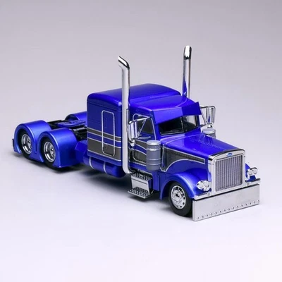 1:64 Peterbilt 379 Low Profile Die-Cast Model Truck Gift - Alloy Replica-Blue - Image 1 of 4