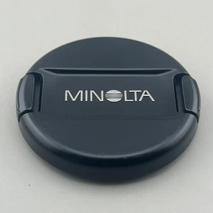 Minolta 49mm Snap-On Black/Silver Front Lens Cap LF-1149 GENUINE OEM Japan - Picture 1 of 8