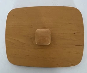 Longaberger Rectangular Maple Wood Basket Lid Only 8.5” Long x 6.5” Wide Clean - Picture 1 of 9