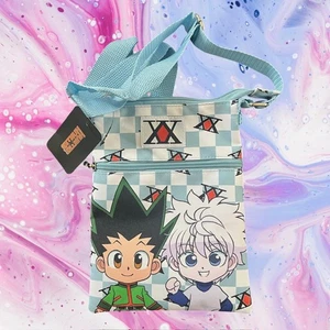 Bolso Bandolera Hunter X Hunter Checkerboard Chibi Passport Nuevo con Etiquetas - Imagen 1 de 2