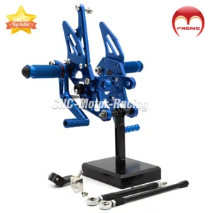 Blue CNC Rearset Footrest Footpegs Pedal For Yamaha FZ1 Fazer 2006-2016 09 12 14 - Bild 1 von 6