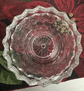 Vintage Mid Century Modern Fostoria America Cubist 5 1/4" Clear Glass Bowl - Picture 1 of 3
