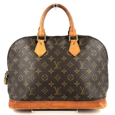Auténtico bolso de mano Louis Vuitton LV Alma PM marrón monograma Foto 1 de 4