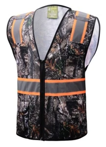 Camouflage Tree Two Tones Safety Vest ,With Multi-Pocket Tool - Picture 1 of 2