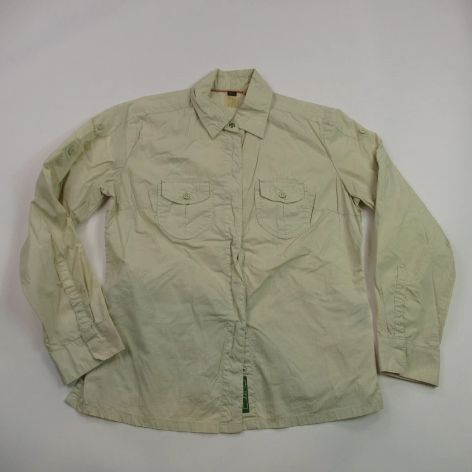 Camisa REI para mujer grande manga larga bolsillos delanteros a presión informal Foto 1 de 4