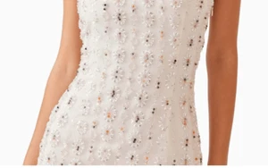 Elliatt Kristina Beaded Midi Dress weddings Guest Cocktail Date size S NWT $650 - Picture 1 of 4