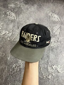 Vintage 90s Los Angeles Raiders Snapback Cap Hat AMCAP One Size - Picture 1 of 10