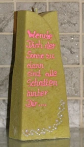Design Kerze*Wende Dich der Sonne zu dann sind alle ...-Geburtstag,Hochzeit - Bild 1 von 3