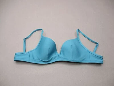 34B Shade & Shore 女式蓝色钢圈内衬比基尼上衣泳装 7B — 第 1/4 张图片