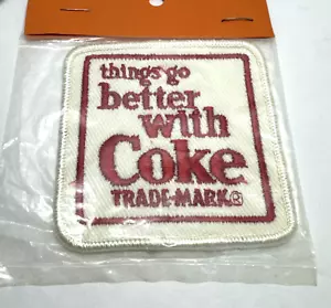 Vintage NOS Coca Cola "Things Go Better With Coke" Embroidered Patch - Picture 1 of 5