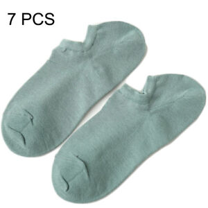7 Pairs Mens No Show Socks Low Cut Invisible Non Slip Cotton Boat Liner Socks