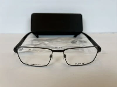 FLEXON E1111 033 Gunmetal Flexible Titanium Eyeglass 54 17 140 Frame - NEW
