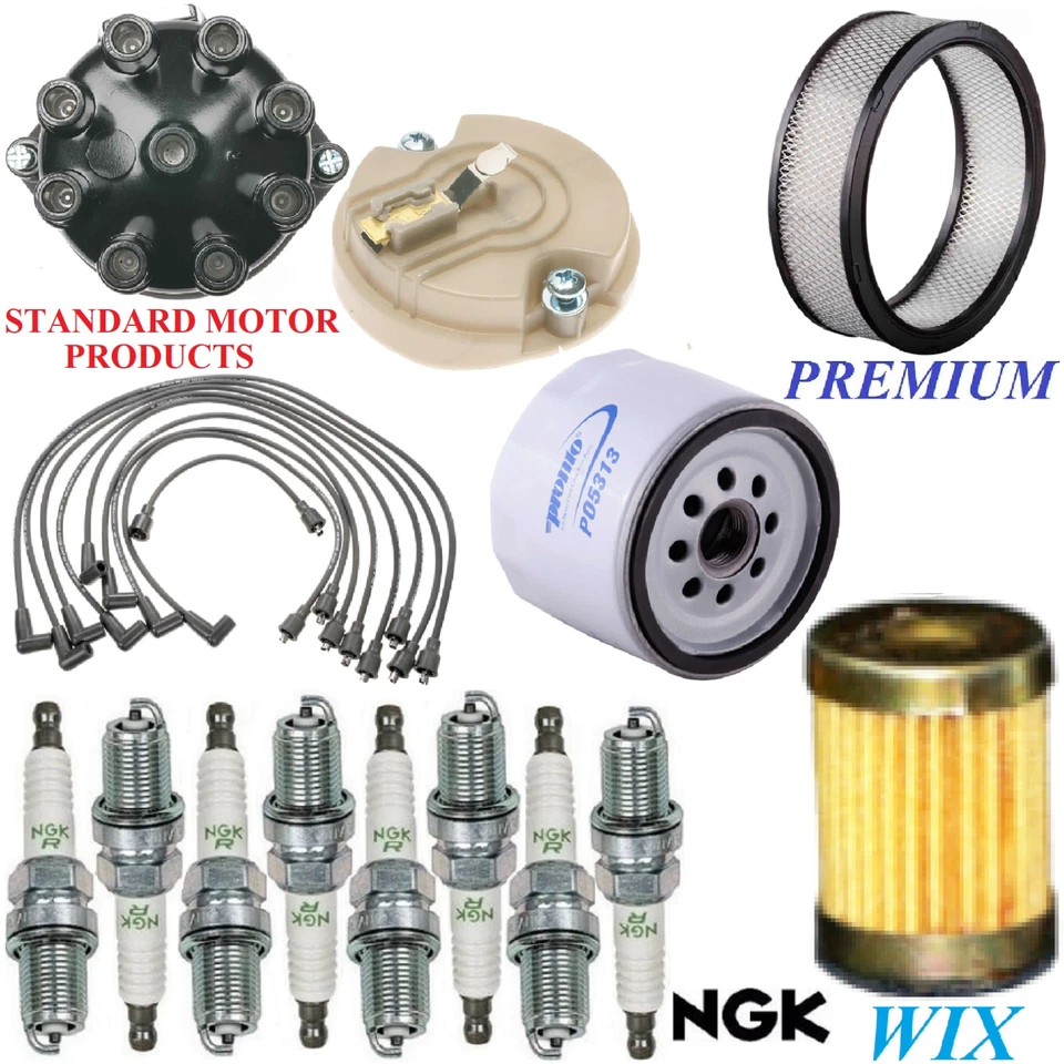 Tune Up Kit Filters Cap Wire Spark Plugs For CHEVY MONTE CARLO V8 5.7L 1971-1974 - Image 1 of 1