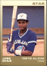1988 Florida State League All-Stars Star #33 Jose Diaz