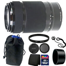 Sony 55-210mm F4.5-6.3 OSS E-Mount Telephoto Lens for DSLR Cameras + Accessories