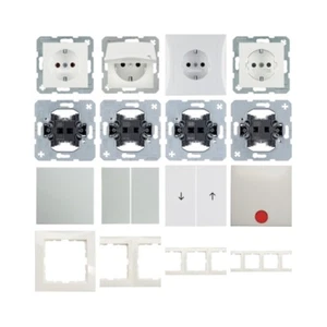 Berker S.1 Polarweiß glänzend Schuko Steckdosen Schalter Wippe Rahmen wählbar - Bild 1 von 34