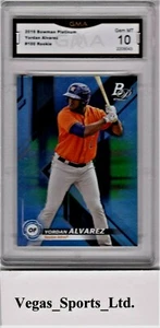 Jordan Álvarez, Bowman Platinum Astros Rookie #100 2019, gema graduada GMA-MT 10 - Imagen 1 de 2