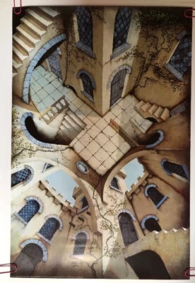 Original Vintage Poster Pin-up The Courtyard Wizard & Genius 1996 Psychedelic - image 1 of 4