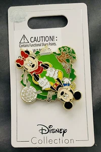 Disney Parks World WDW Mickey and Mouse 4 Park Spinner Pin 2009 NEW - Picture 1 of 6