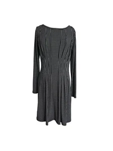 Michael Michael Kors Womens Dress Size Medium Black White Long Sleeve Stretch - Picture 1 of 6