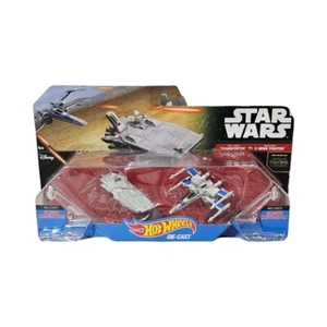 Hot Wheels Star Wars First Order Transporter VS Resistance X-Wing Fighter Cars - Picture 1 of 5