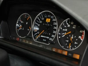 Fits Mercedes W201 1982-1993 3-Teilig Poliert Aluminium Tachoringe Tacho Ringe - Picture 1 of 7