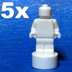 NEW LEGO - MicroFig - Plain - statue - White x 5 - statuette Trophy micro 71043 - Picture 1 of 1