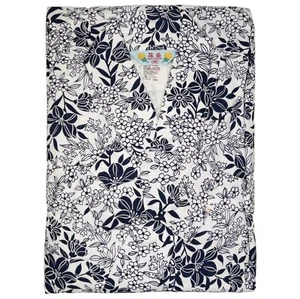 VTG Japanese Womens Floral Cotton Nemaki Kimono Hot Spring Hotel: Size Medium - Bild 1 von 3