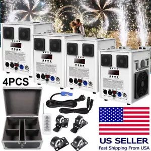 4PCS 700W Cold Spark Machine Stage Effect Firework Machine Wedding w/Flight Case - Picture 1 of 20