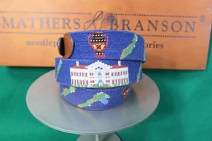 NAPLES NATIONAL Smathers & Branson Golfgürtel Gr. 42 Nadelspitze / Leder - Bild 1 von 8