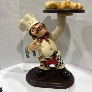 Vintage Peter Mook italienischer Koch Teller 19" Restaurant Dekor signiert Brot - Bild 1 von 24