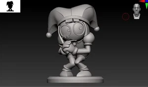 UNBEMALTE Ponmi aus The Amazing Digital Circus 3D-Druck Resin Statue - Bild 1 von 2