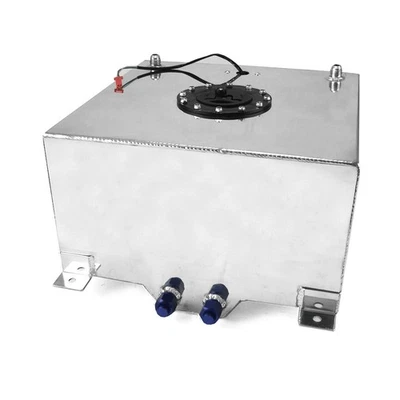 10 Gallon / 38 Litre Lightweight Polished Aluminum Fuel Cell w/ Sender - Image 1 of 4