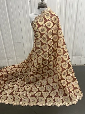 Rose Gold Embroidery Lace Fabric 50” Width Sold By Yard - Image 1 of 4